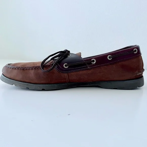 Sperry Top-Sider Mako 2-Eye Canoe Brown Moc Boat Shoes - Men’s Size 13 - Picture 2 of 15